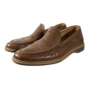 Amberjack The Loafer Men’s 7 Brown Leather Slip On Comfort Casual Shoes